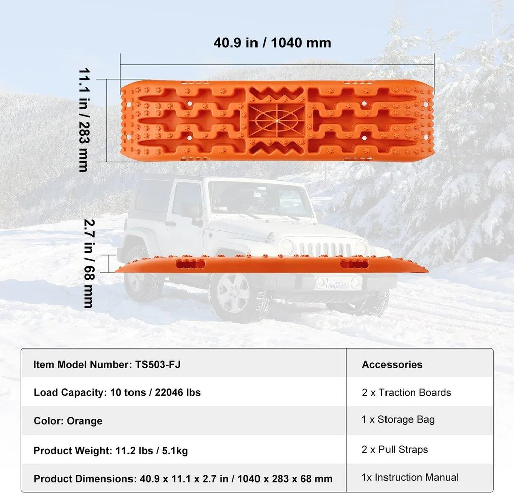 Planches de Récupération Antidérapantes avec Sac de Transport Orange