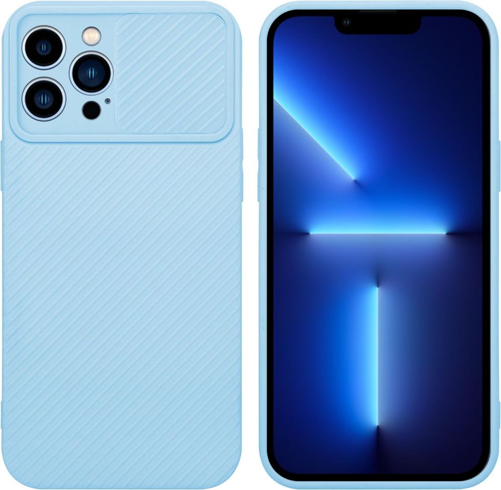 Cadorabo Hülle für Apple iPhone 13 PRO MAX Schutz Hülle in Blau Handyhülle TPU Etui Case Cover Kameraschutz
