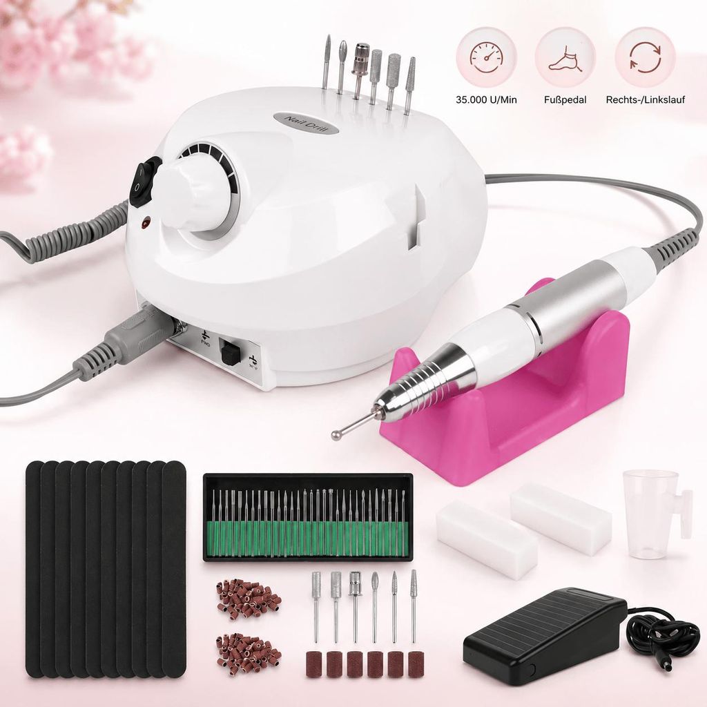 Speed Nagelfräser Set, Elektrische Nagelfeilen Set 35000 Produktbild 