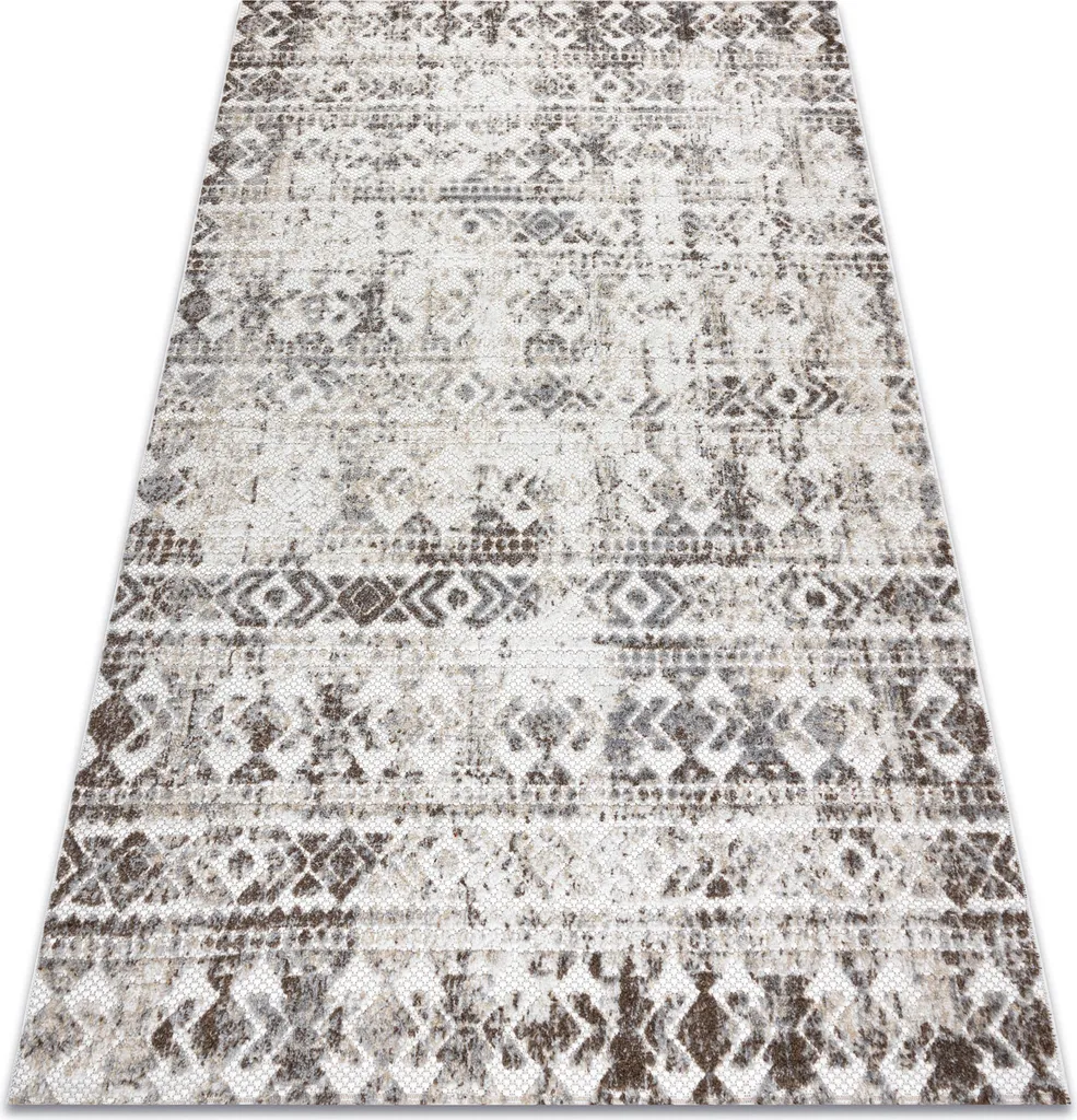 Moquette Beige Aztec Tissage Plat D3732 Résistante et Facile à Laver