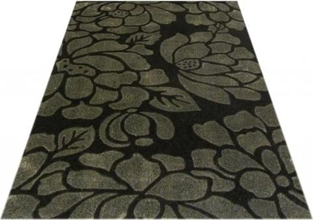 Grand Tapis pour Bureau ou Chambre 120x180 cm - Frisee 1016 Anthracite