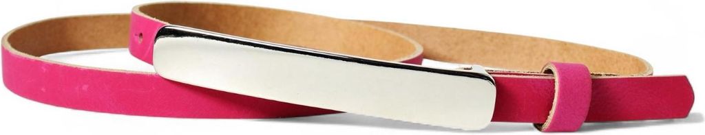 FRONHOFER 1,2cm schmaler Gürtel mit 12 cm silberfarbiger Gürtelschnalle 17574