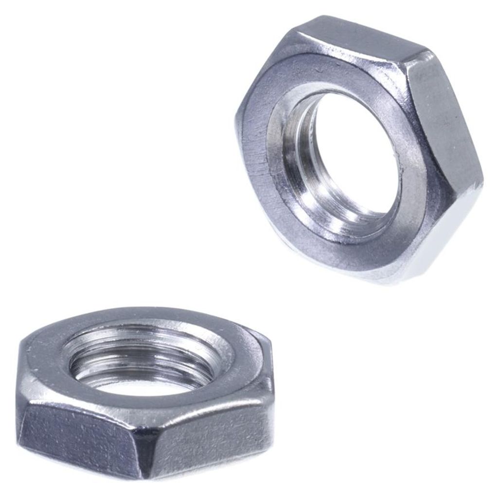 SECCARO Sechskantmutter M16, Edelstahl V2A VA A2, flach, DIN 439, niedrig, Form B, 20 Stück