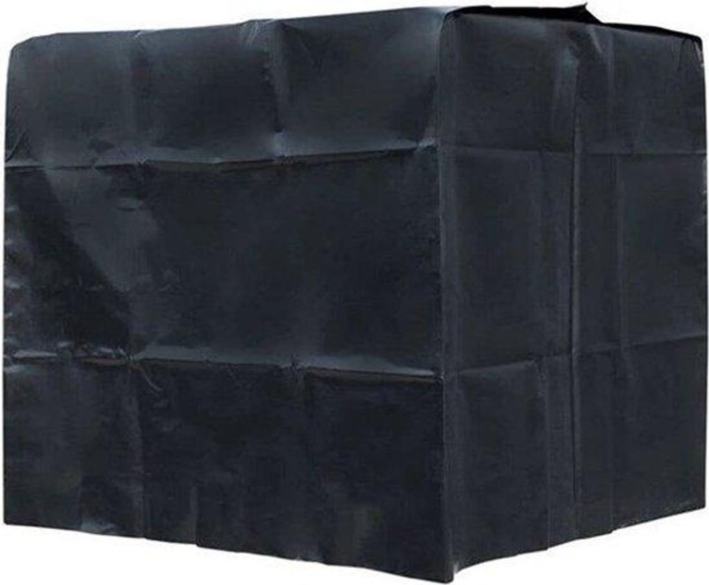 IBC-Tankabdeckung - wasserdichtes Oxford-Tuch für Außensanierung - UV-Schutz für IBC-Container - 1.000 Liter - schwarzer Abdeckverschluss