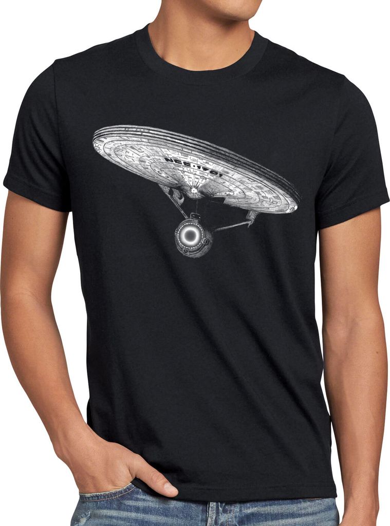 style3 NCC-1701 Anflug Herren T-Shirt trek