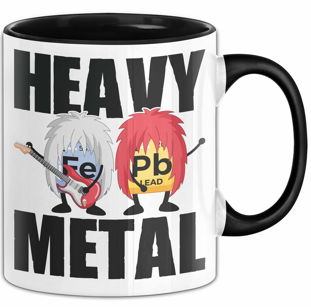 Punk Rock Metal Chemiker Tasse Geschenk Lustiger Spruch Musiker Wissenschaft (Schwarz)