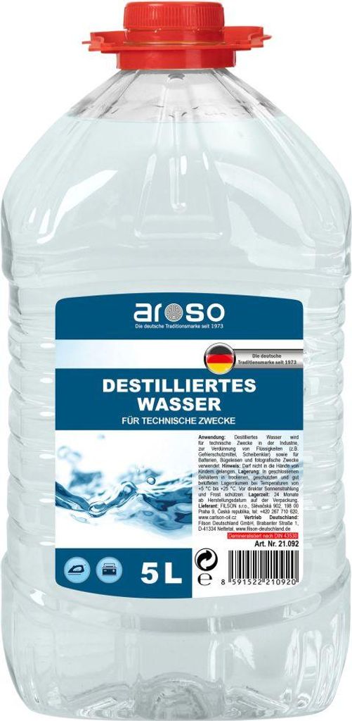Aroso Destilliertes Wasser 5 L Produktbild 