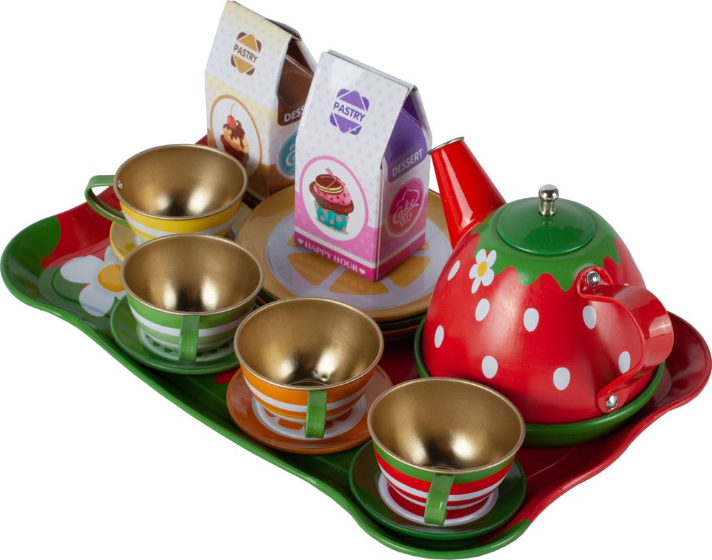 MalPlay Teeservice | Kaffeeservice Geschirr aus Metall | Produktbild 5