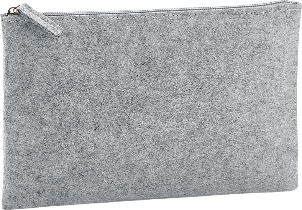 Bagbase - Kosmetikbeutel, Filz PC5722 (23 cm x 14 cm) (Grau meliert)