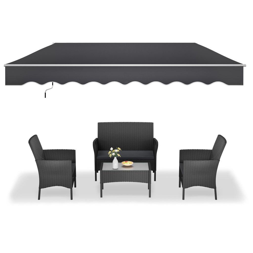 QEENTOE, tenda da sole per balcone, 360x300 cm, tenda da Immagine del prodotto 
