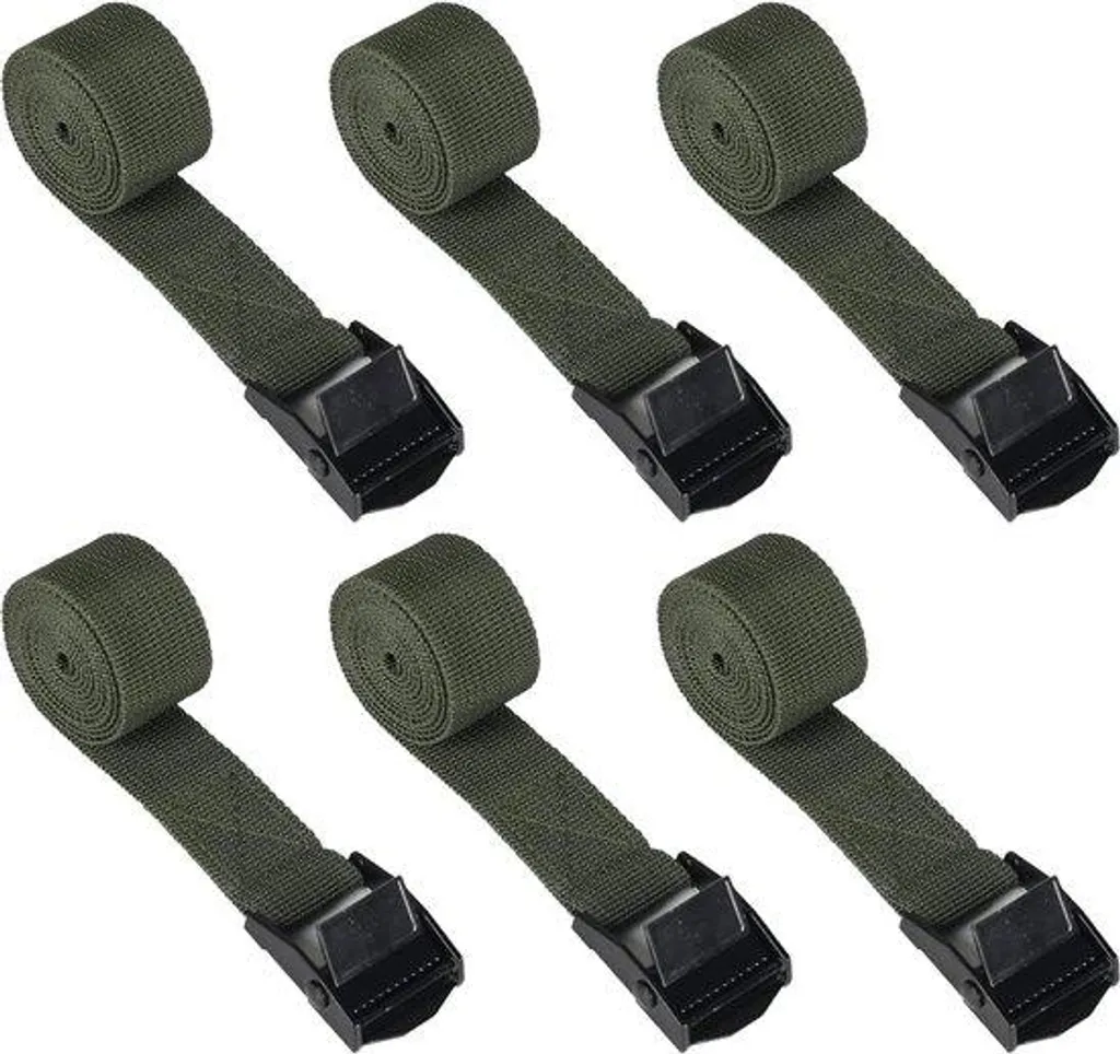 Sangle robuste 1m x 25mm avec boucle pince métal, lot de 6 porte-vélos
