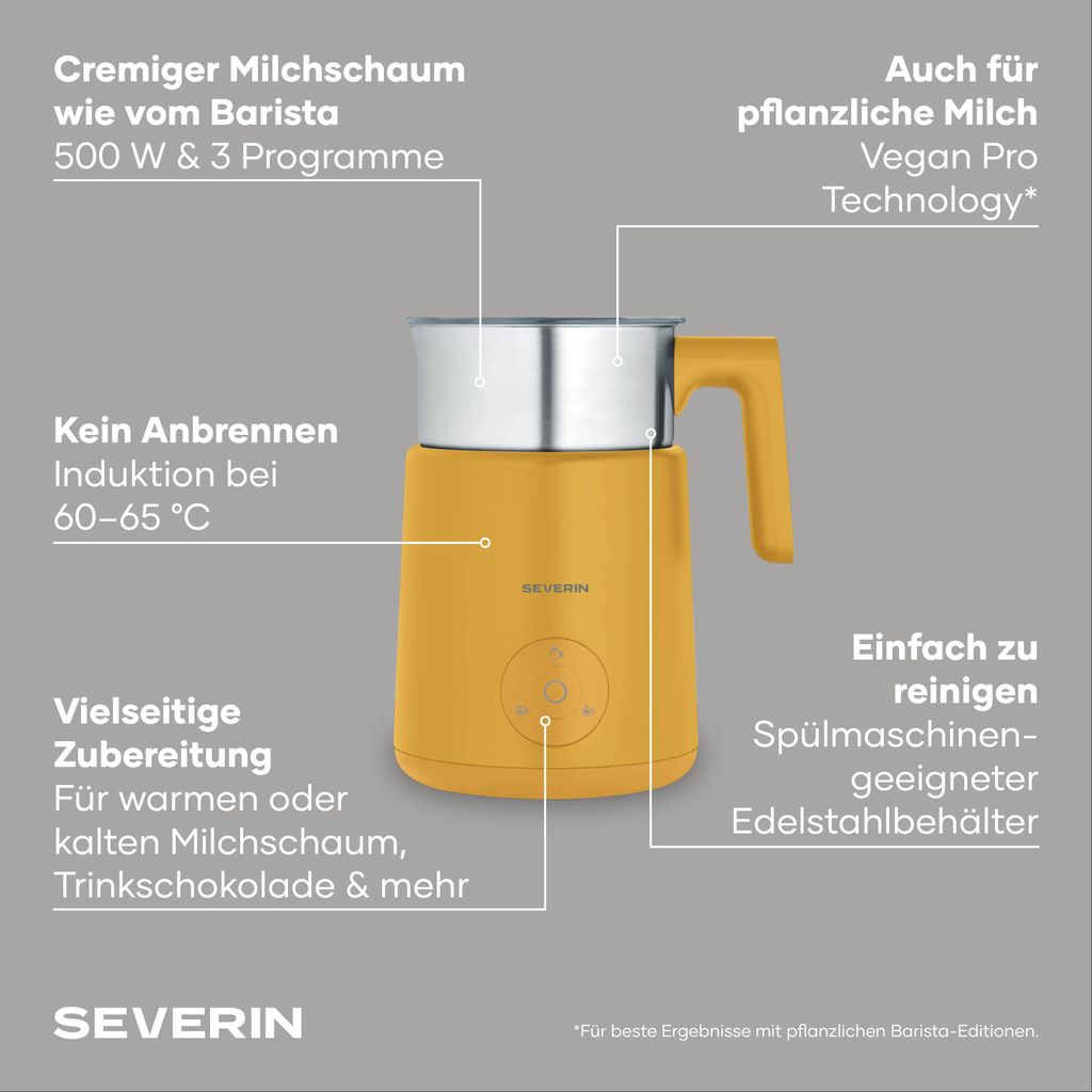 Severin Induktions-Milchaufschäumer, elektrisch, mit