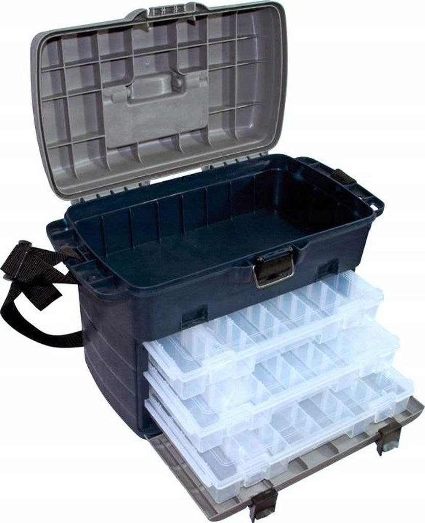 Robuste Angelbox PUD320X 42x22x32 cm mit 3 Fächern, 1,2 kg