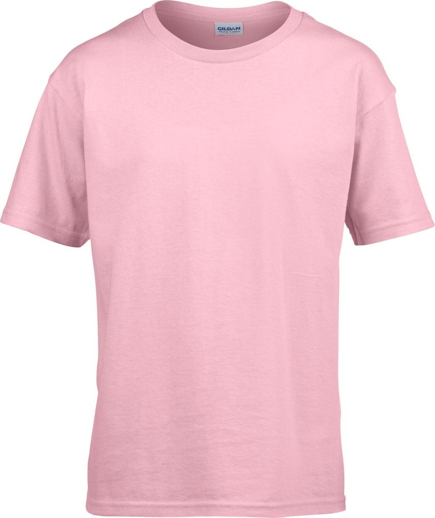 Gildan Kinder SoftStyle T-Shirt PC3387 (7-8 Jahre (128)) (Hellrosa)