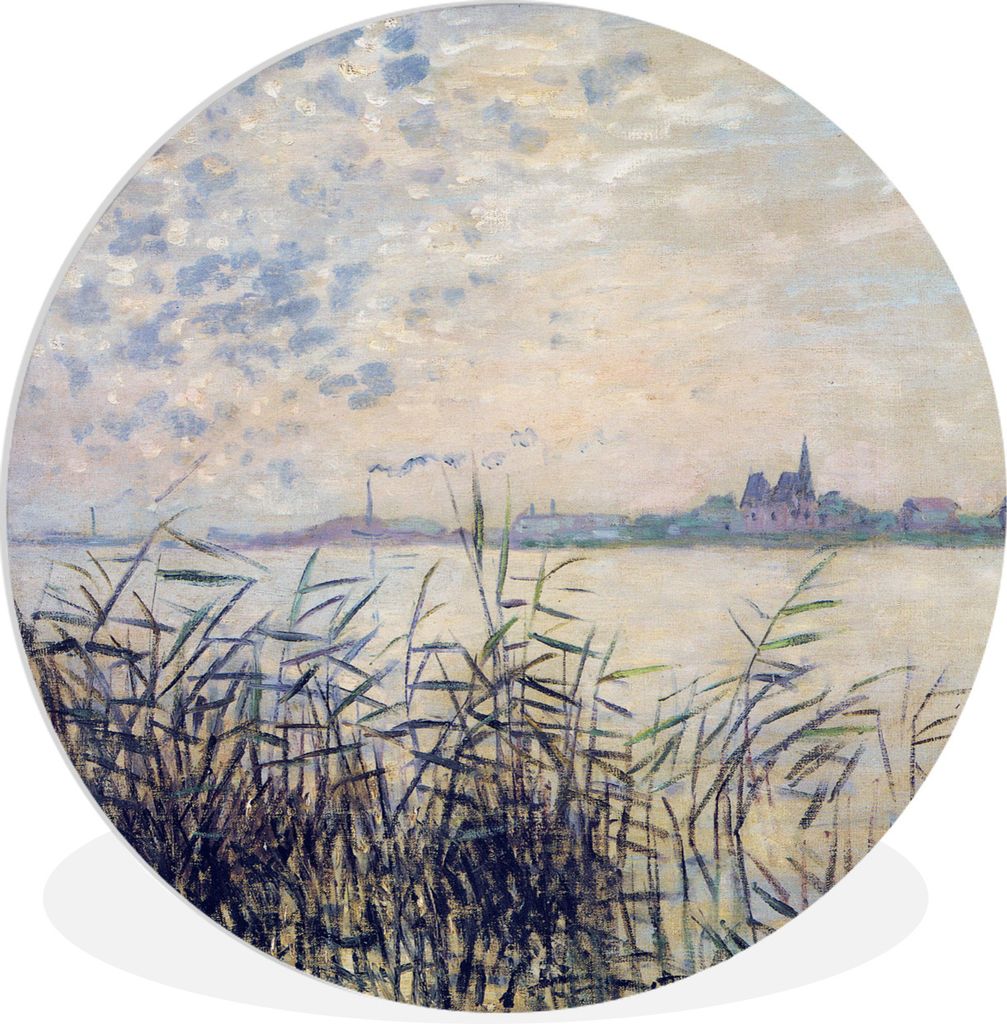 MuchoWow Rundes Wandbild - Runde Bilder Die Seine bei Argenteuil - Claude Monet Ø 90 cm Kreis Wanddekoration Kunststoff - Wandkreis - Wandschmuc...