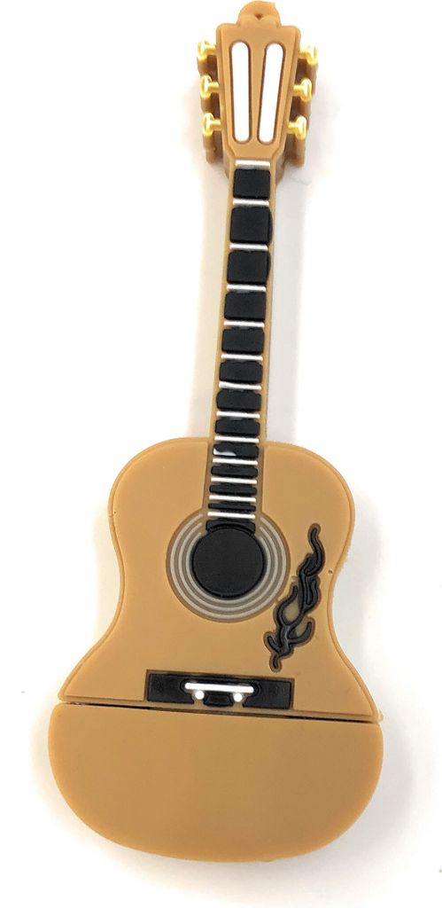 Onlineworld2013 Akustik Gitarre Beige Holz Farben Funny USB Stick 64 GB USB 3.0