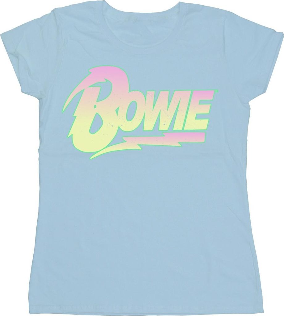 David Bowie - T-Shirt für Damen BI16817 (XXL) (Babyblau)