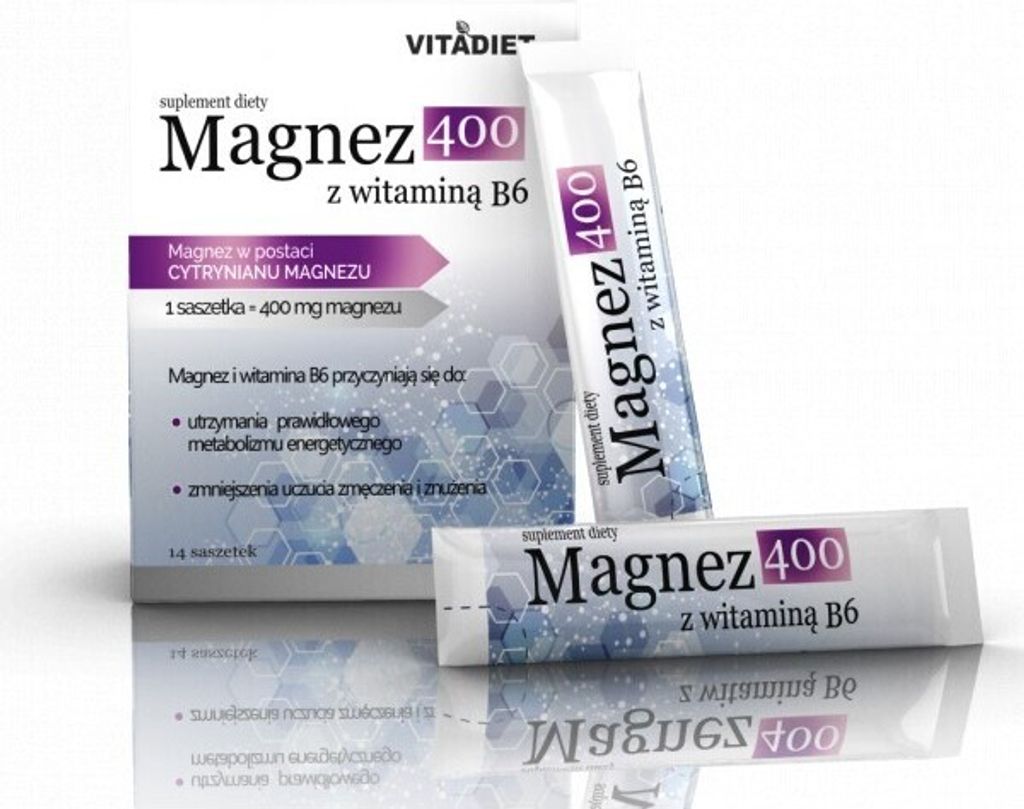 VITADIET Magnesium 400 mg mit Vitamin B6 14 Portionsbeutel