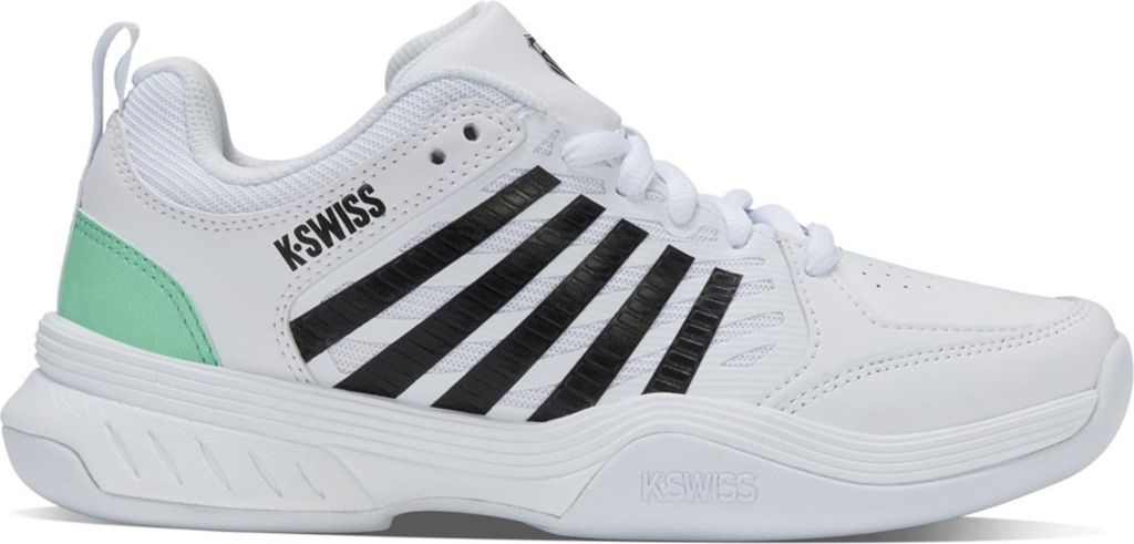 K-Swiss Tennis Court Express 2 Carpet White/Neon Mint/Black White/Neon Mint/Black 42