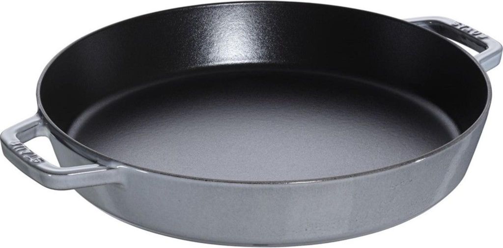Staub Guss Bratpfanne mit 2 Griffen Graphitgrau 34 cm Produktbild 