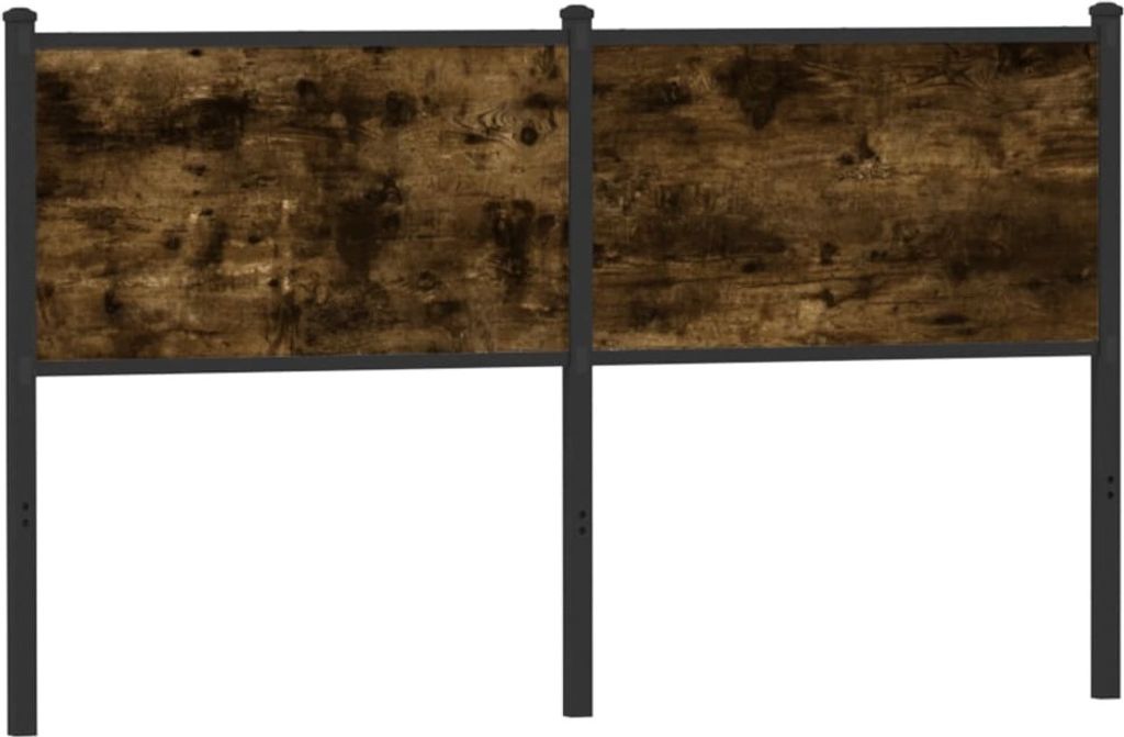 Kopfteil Räuchereiche 150 cm Holzwerkstoff und Stahl