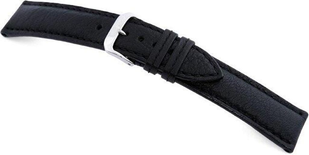 Happel Lederband Pueblo 18mm schwarz Echt Büffelleder