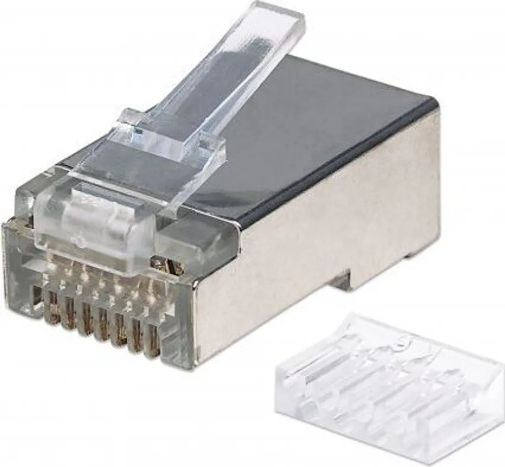 Connecteur RJ45 Cat6 avec contacts 3 points et blindage STP - Pack 90