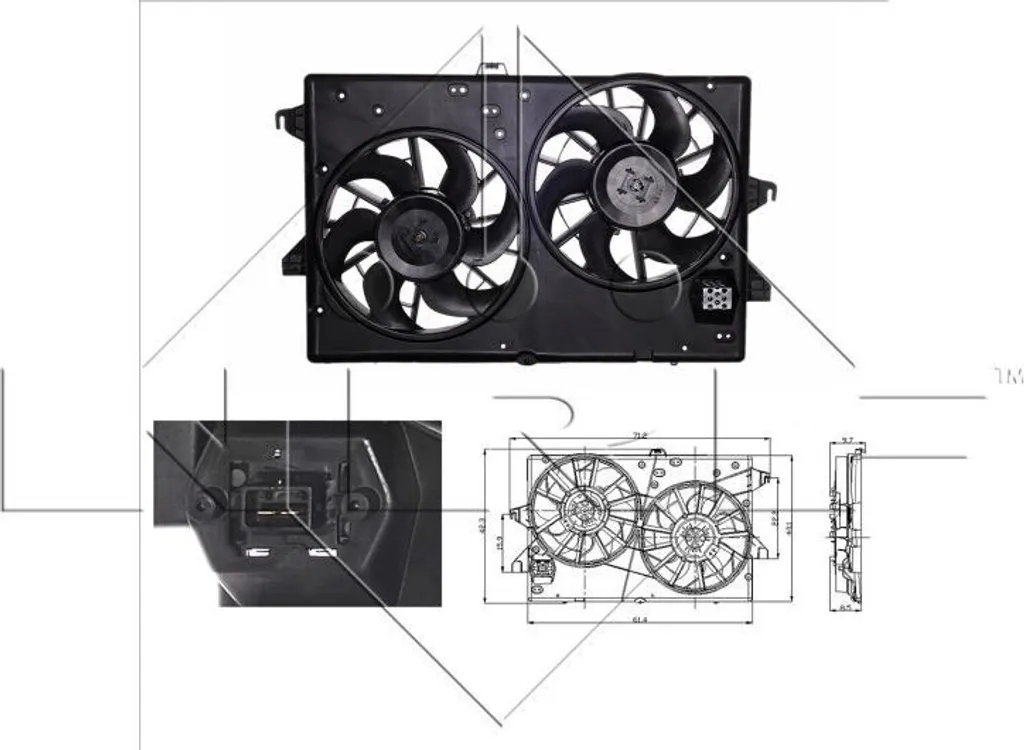 Ventilateur de radiateur NRF 47003 Haute Performance OE 1117753