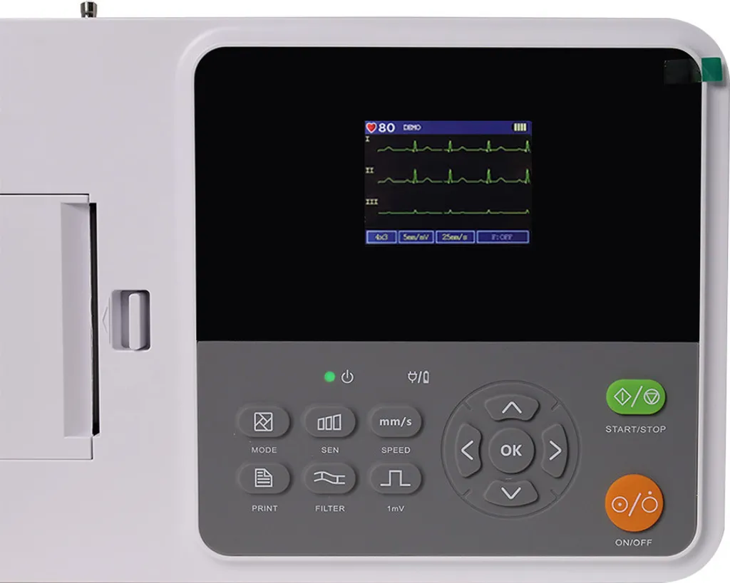 Electrocardiographe 12 canaux E3M avec écran de 2.8 pouces et PC - 5