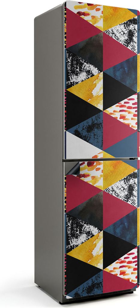 Abstraktes geometrisches Muster – Magnetische Kühlschrank Abdeckung – Dekorfolie magnetisch Küche – Kühlschrank Magnet Deko – selbstkleb...