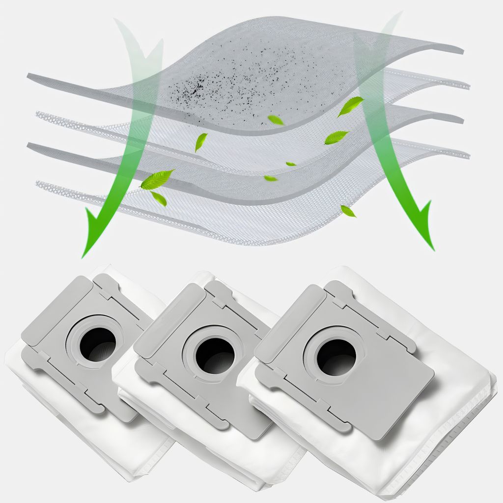 12 Stück Ersatzbeutel Für IRobot Roomba I7 & Mehr - 4-Schicht Filtersystem