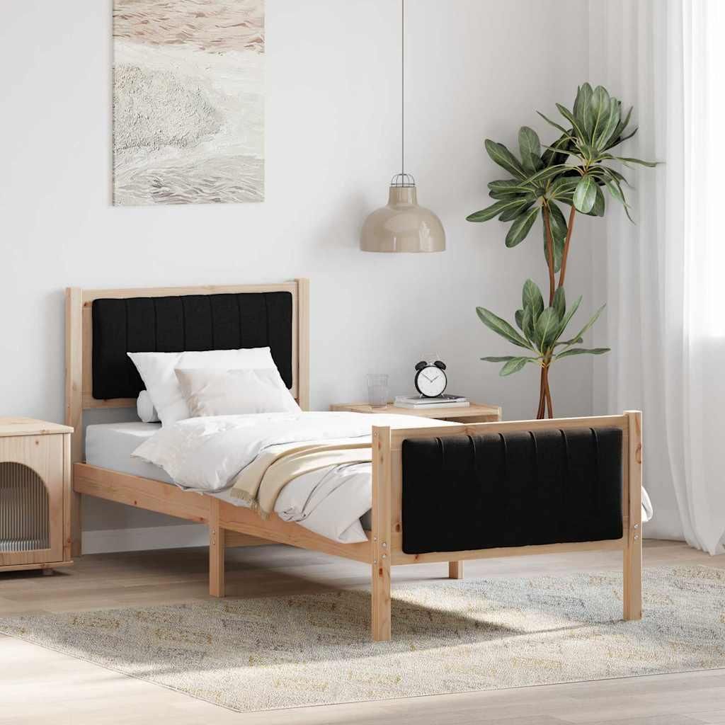 Maison Exclusive - Bettgestell Braun und Schwarz 80 x 200 cm Massivholz Kiefer