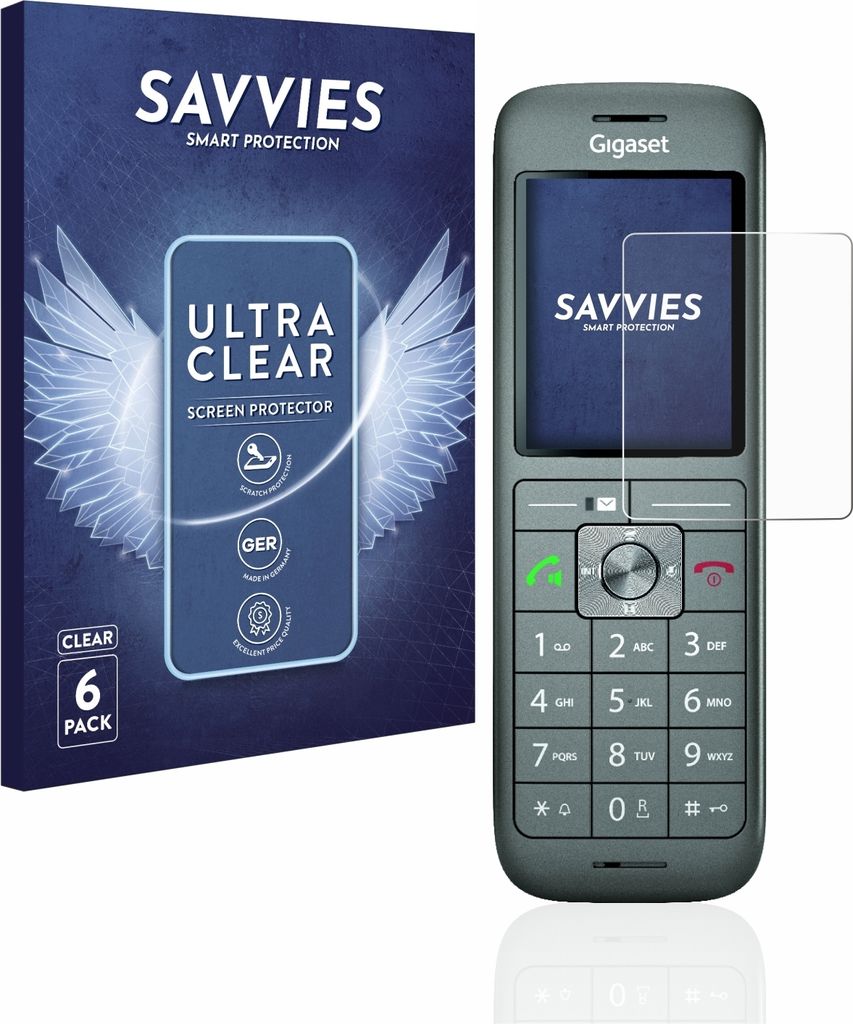 6x Für Gigaset CL660HX Schutzfolie Savvies Displayschutz Display Schutz Folie Klar Transparent