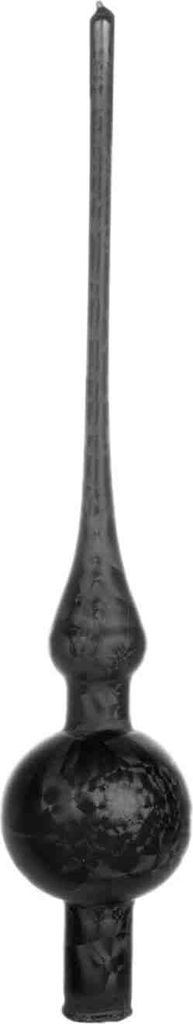 Christbaumspitze 28cm Schwarz Eislack