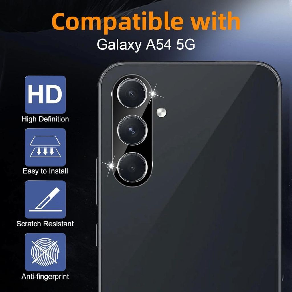 3X Kamera Schutzglas für Samsung Galaxy A54 5G Kamera Glas Produktbild 