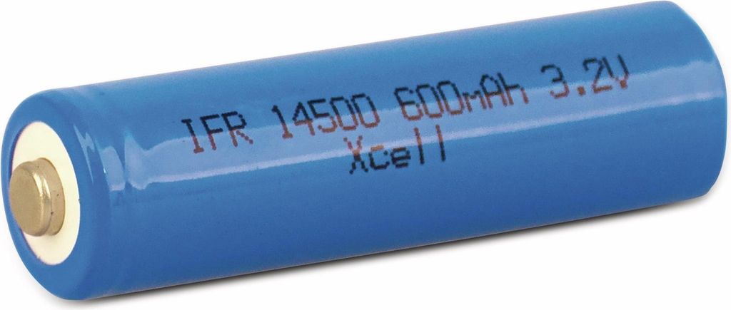 XCELL Mignon-Solar Akku IFR14500 AA, 3,2 V-, 600 mAh, LiFePO4