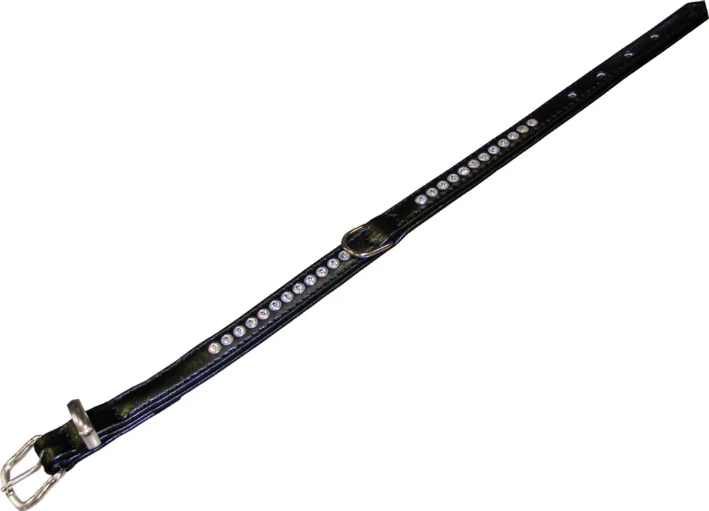 Collare Cane Nobby Crystal Nero 27 cm - Fila Indiana Swarovski Originali