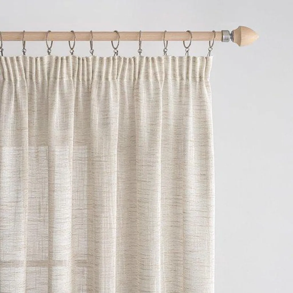 Voilages lin blanc anti-regards - Rideaux transparents 140x245 lot 2