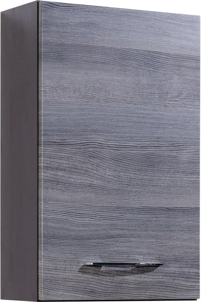 Meuble haut de salle de bain Graphite et Chêne fumé MDF 40x64x20cm