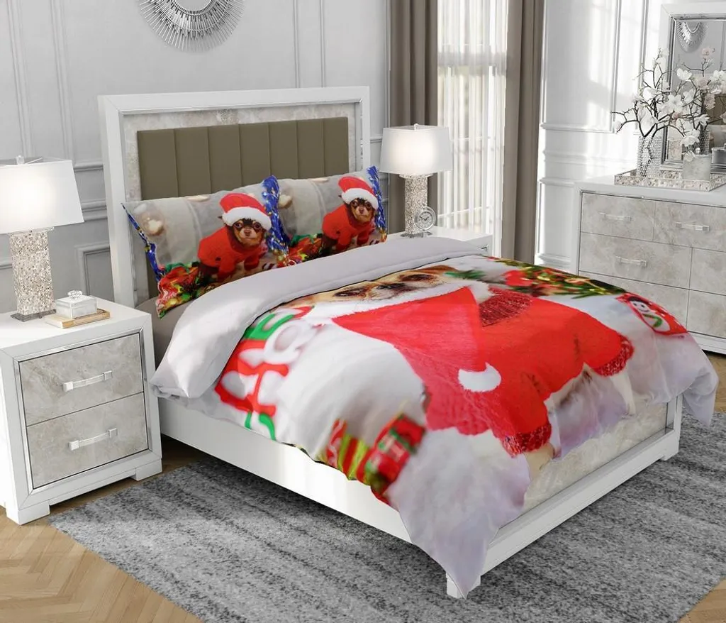 Biancheria da letto 140x200 cm + 2x70x80 cm, set 3 pezzi, 100% cotone, cerniera, multicolore - SOVIO | So.8005