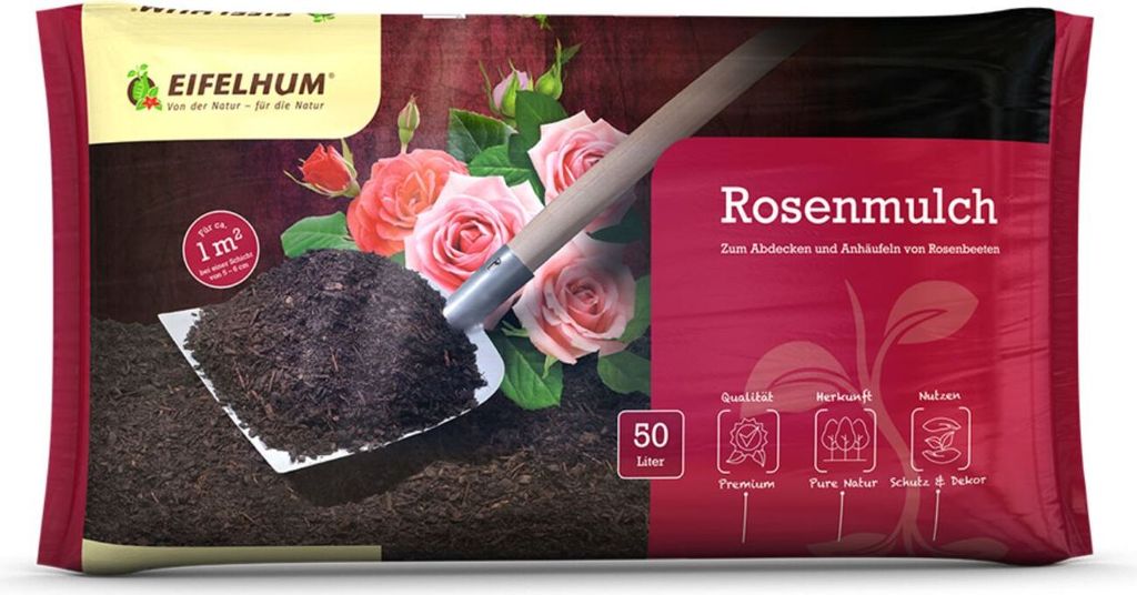 EIFELHUM Rosenmulch 7-15mm 50l Staudenmulch Naturfasermulch