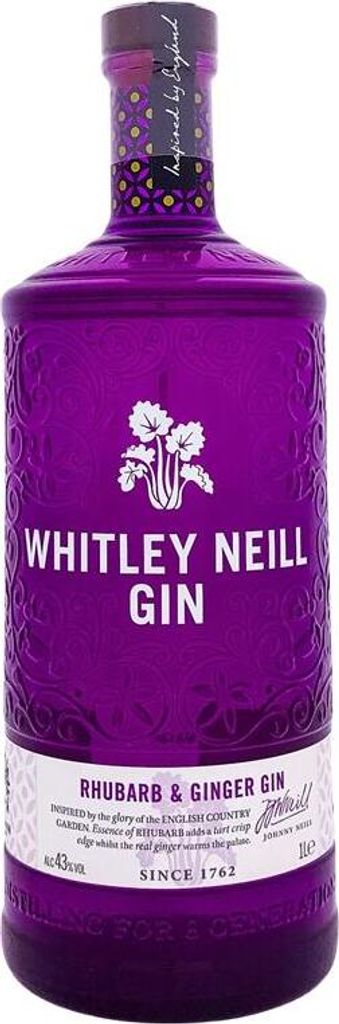 Whitley Neill Rhubarb & Ginger Gin 1000ml 43% Vol. Produktbild 