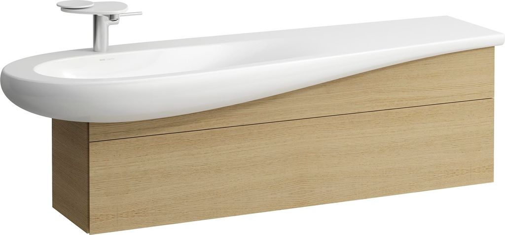 LAUFEN ILBAGNOALESSI Waschtischunterbau, Siphonausschnitt links, 1350x320x440mm, 1 Schublade, H4304510972501