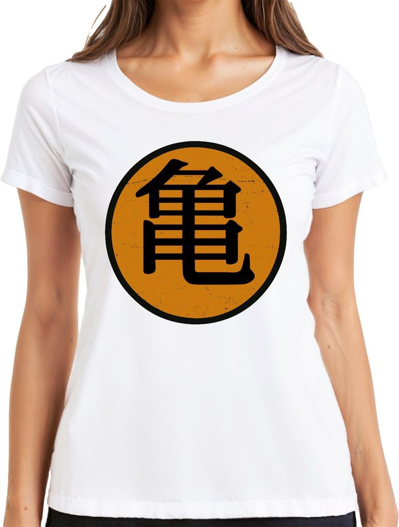 Roshi's Gym Son Goku Anime Fan Manga Otaku Japanisch Streetwear Damen T-Shirt, Weiß, 3XL