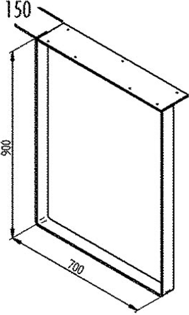 Naber Kufe für Anrichttisch (Arbeitsplattenhöhe), verchromt - Tablon