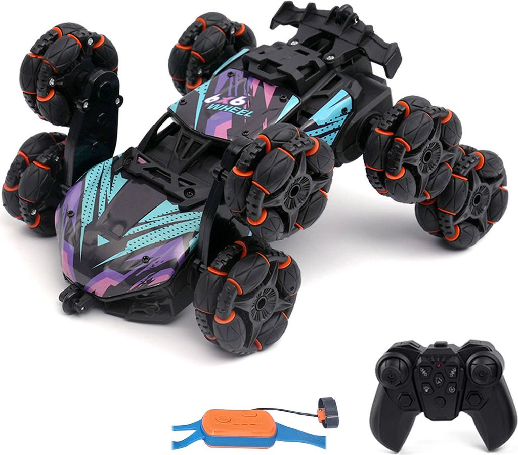 Ferngesteuertes Drift-Auto, 360¡ã-Drehung, Spray-Stunt-Auto mit 8 Raedern, Lichtern, Musik, wiederaufladbares elektrisches Spielzeug fuer Kinder,...