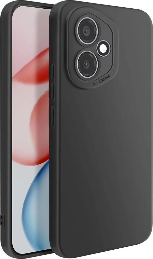 Custodia Avizar Silicone Honor 400 - Protezione Fotocamera Nero Opaco