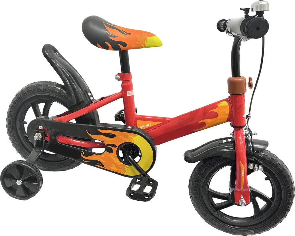 Vélo enfant 12 pouces idéal pour apprendre l'équilibre au parc en rouge