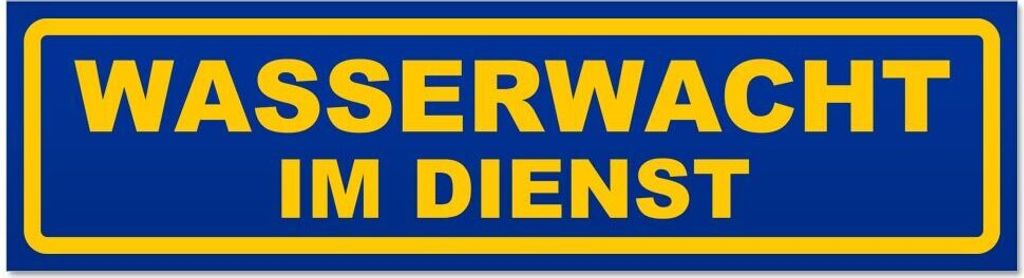 Kiwistar - Autoaufkleber - Blau - 60 x 16 cm - Wasserwacht im Dienst - Hinweis Aufkleber Sticker für Auto, Kfz, Fahrrad, PKW, LKW