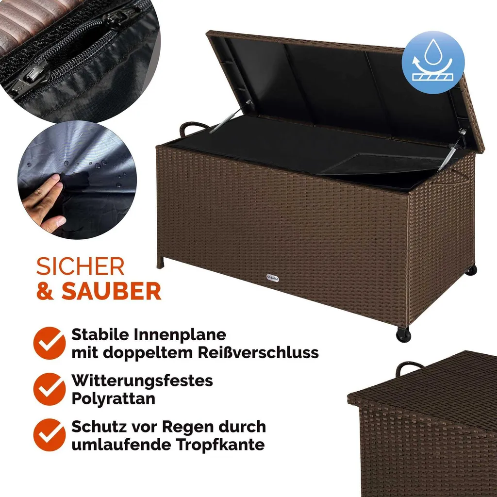 Boîte de rangement jardin pour protéger vos coussins d'extérieur
